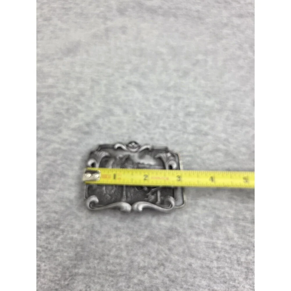 Rare Bergamot Brass Works Horse Farmer Pewter Belt Buckle